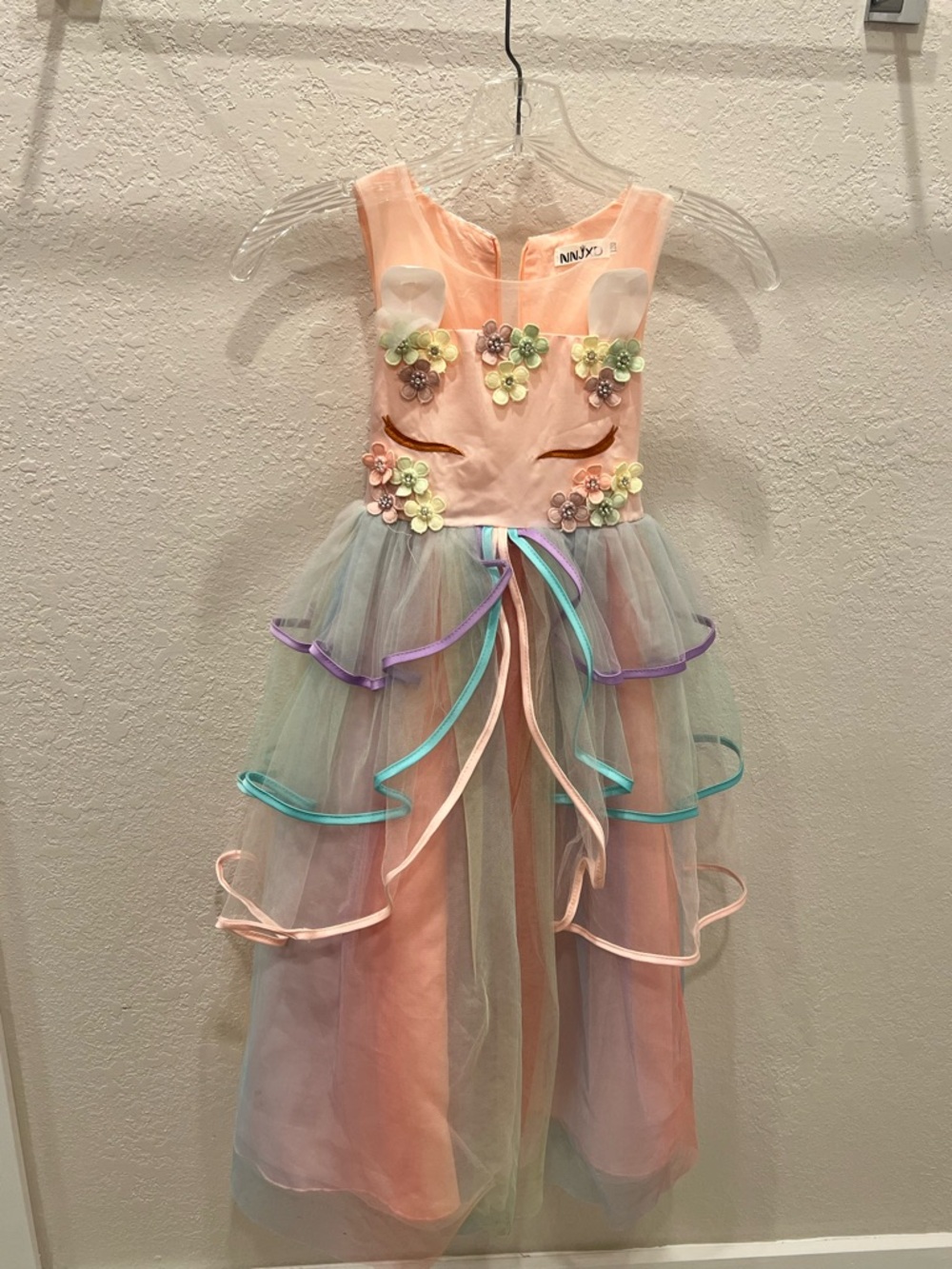 Pastel Peach Fairy Princess Costume Dress for Kids